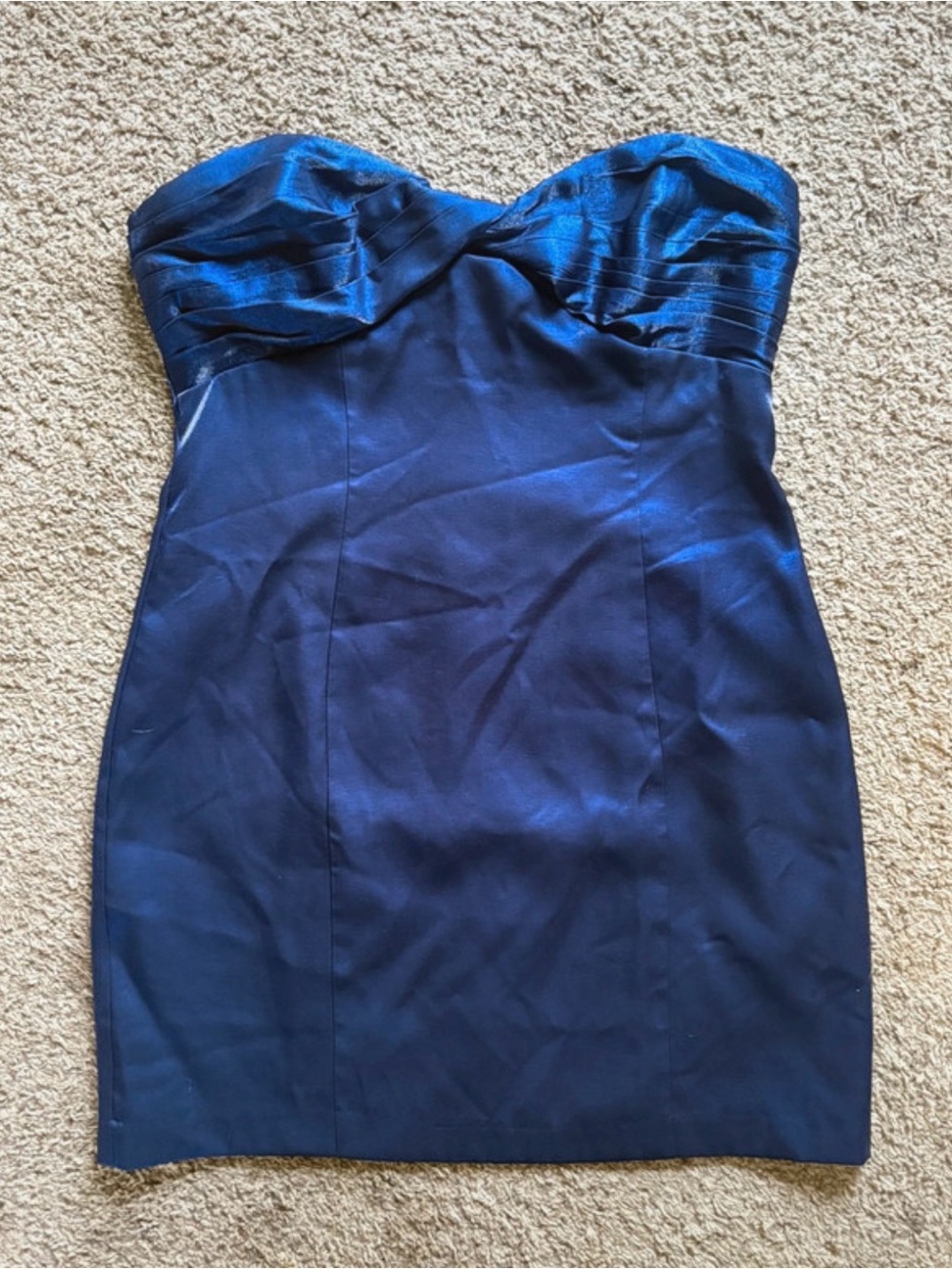 Strapless Royal Blue Sheath Dress - Classic Evening Style